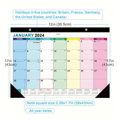 2023 Wall Calendar 17x12In Matte Cover Transparent PVC Writing Paper Printing