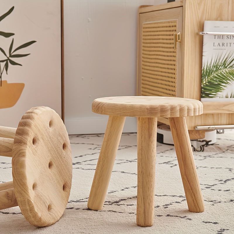 Solid Wood Shoe Changing Stool Removable Small Outdoor Porch Stool