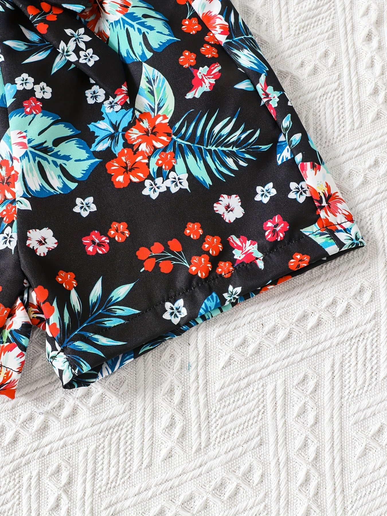 Toddler Girls Flowers Graphic Bow Front Casual Elastic Waist Shorts