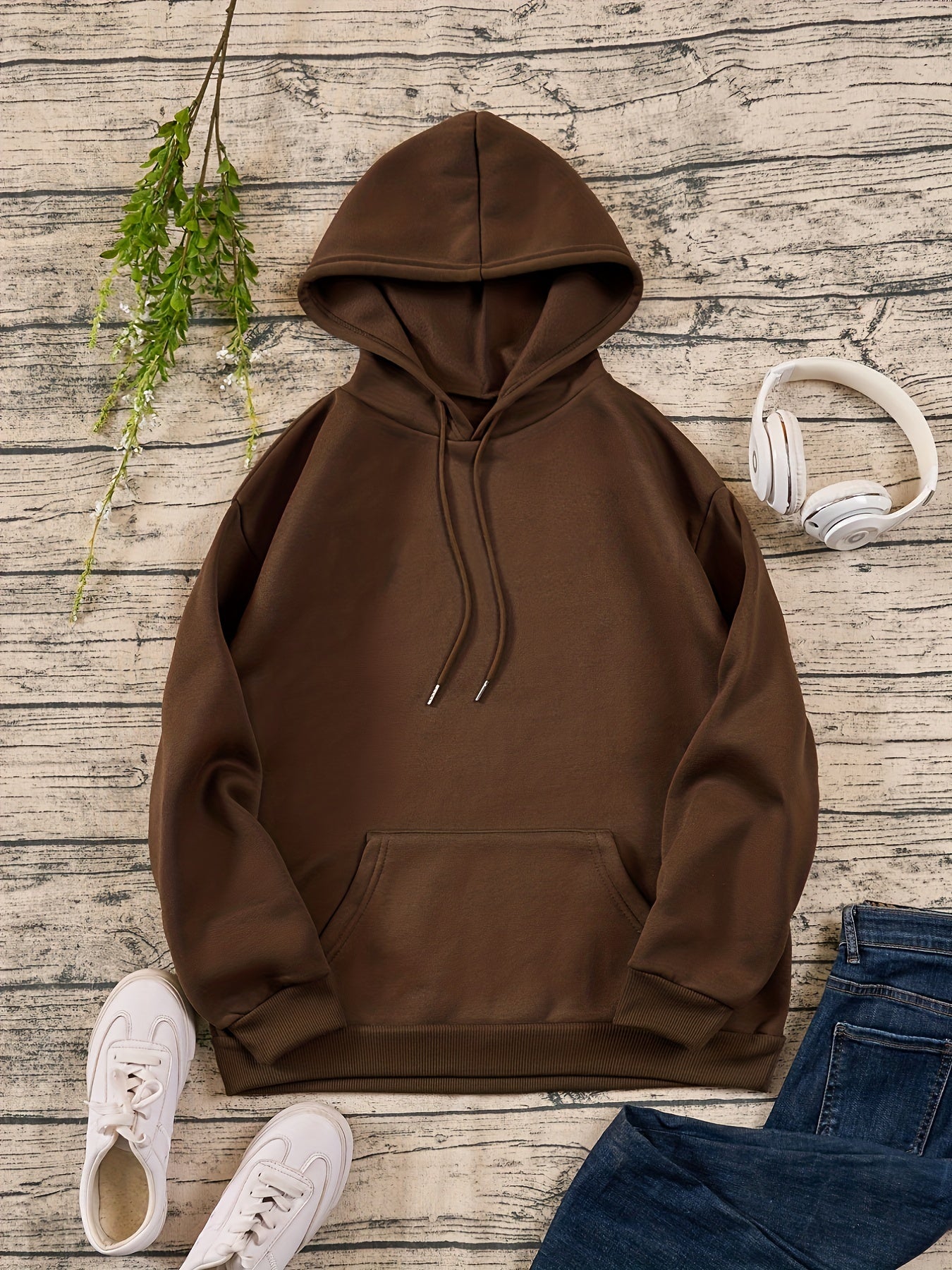 Purple Butterfly Drawstring Hooded Sweater