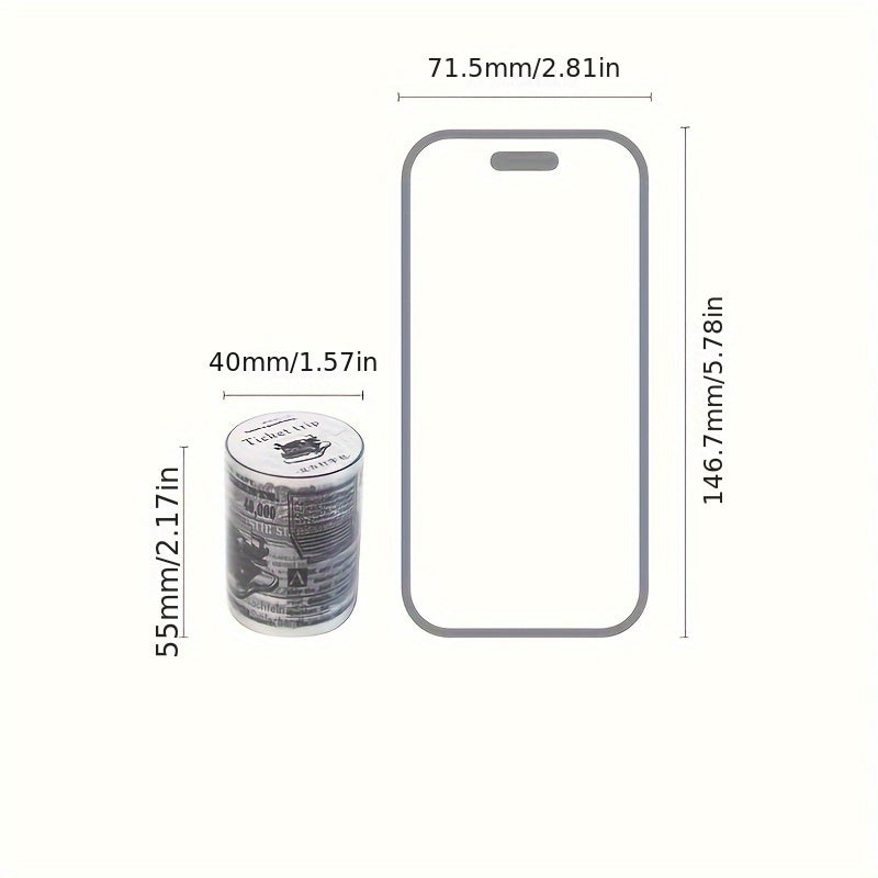 Retro Text Roll Ticket Bag - 6 Styles