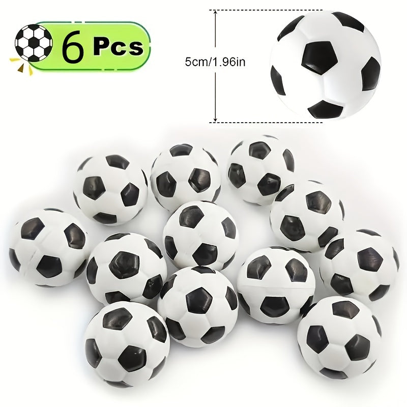 6pcs Foam Sponge Solid Footballs Stress Relief Decompression Toys