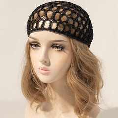 Mesh Crochet Hair Net Rayon Knit Snood Hat for Women Hairnet Snoods Cover
