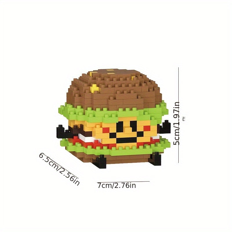 Fast Food Building Block Set - Burgers, Fries, Cola - Christmas Birthday Toy