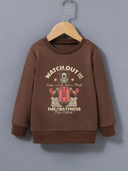 Halloween Kid's Sweatshirt Long Sleeve Top Crew Neck Pullover