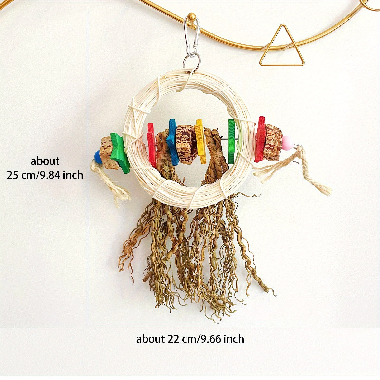 Colorful 5 Point Star Cage Bird Swing for Chewing Climbing Foraging