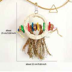 Colorful 5 Point Star Cage Bird Swing for Chewing Climbing Foraging