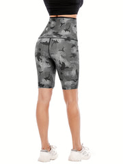 Camouflage Sauna Sweat Shorts Tummy Control Activewear