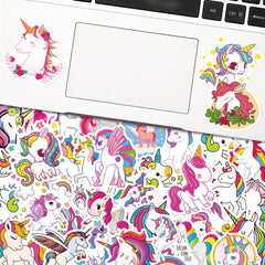 100pcs Rainbow Horse Cartoon Unicorn Stickers