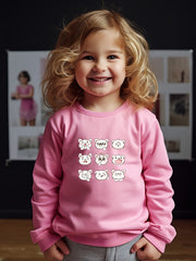Cute Cartoon Bear Graphic Sweatshirt for Kids - Christmas Gift