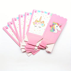 6Pcs Unicorn Popcorn Box Party Supplies