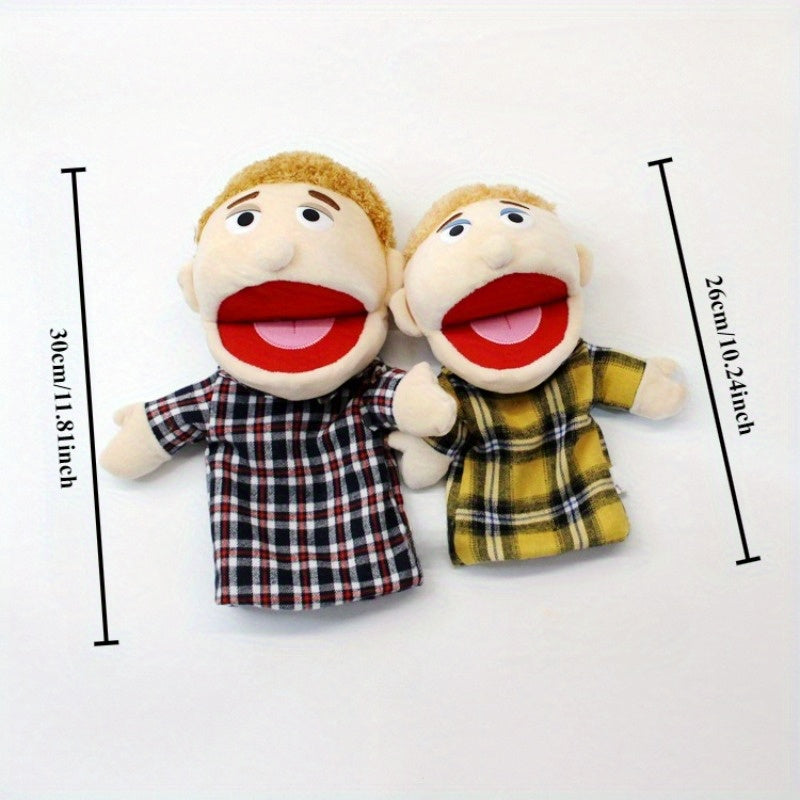 2pcs Happy Family Hand Puppet Plush Toy Rich Characters for Storytelling Fun