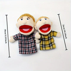 2pcs Happy Family Hand Puppet Plush Toy Rich Characters for Storytelling Fun
