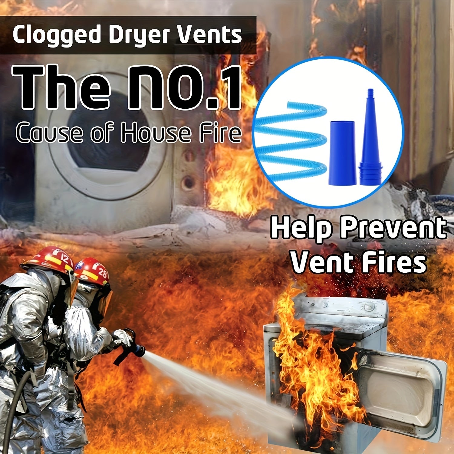 1PC Dryer Vent Cleaner Kit Dryer Vent Vacuum Attachment Multiple Combinations