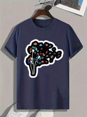 Funny Pattern Print Men's Graphic T-shirt for Summer