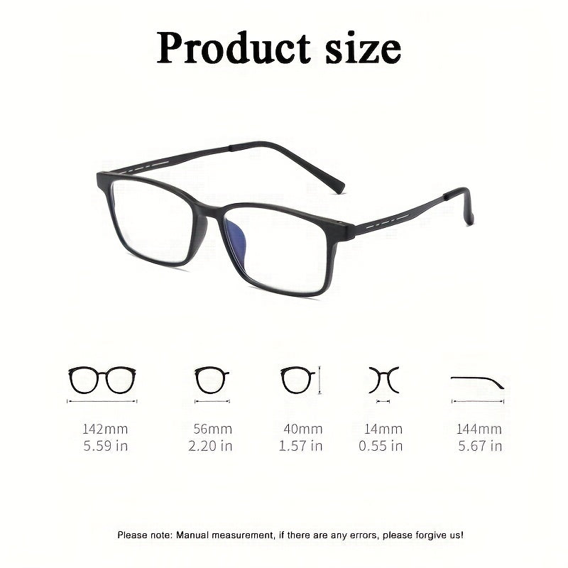 Men's Anti Ray Full Frame Reading Glasses Diopter 1.0-4.0