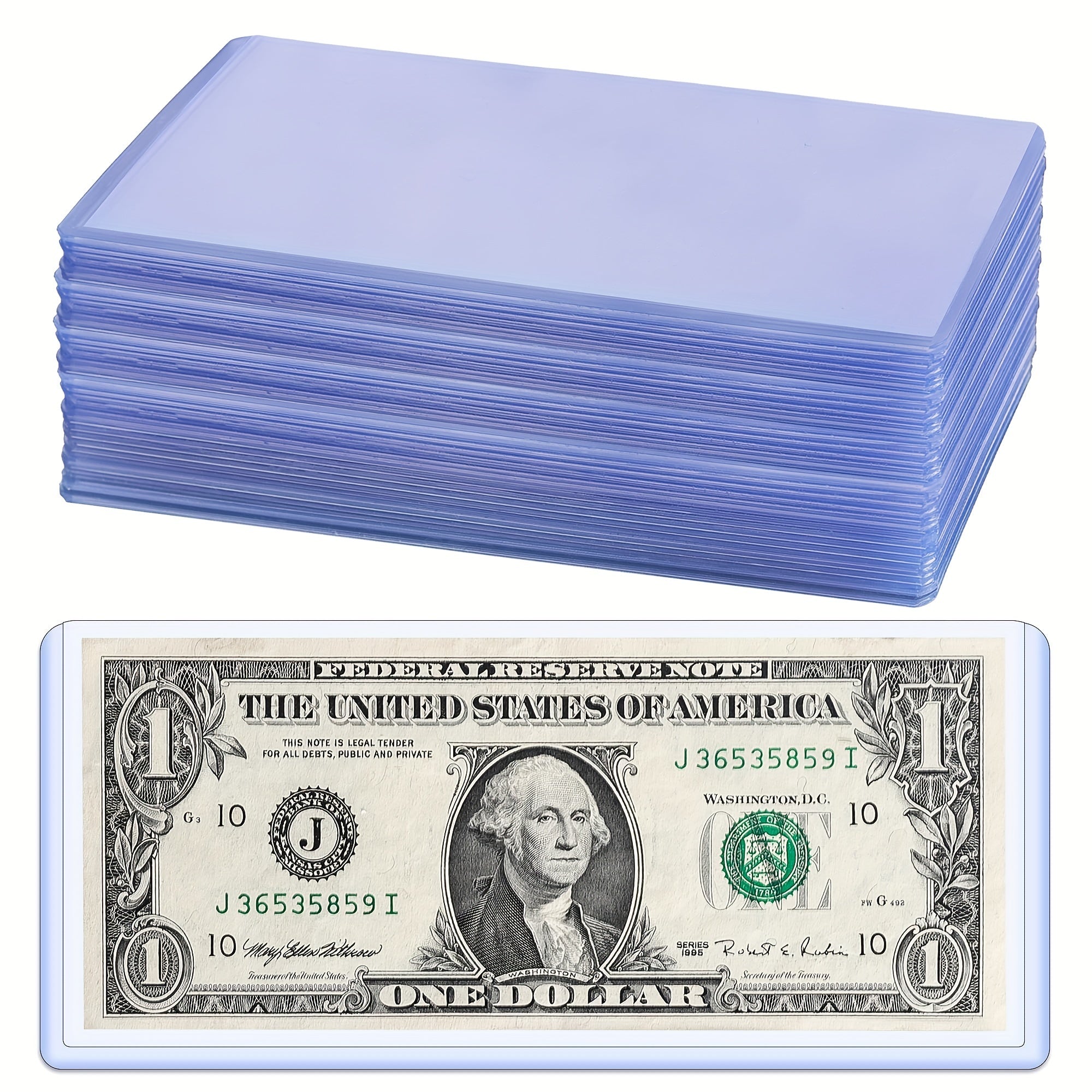 10pcs PVC Currency Stamp Display Stand for Regular Banknote Protective Sleeve