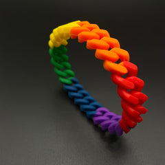 Multicolor Silicone Bracelet Six Layer Webbing Wristband