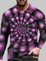 3D Pattern Print Men's Graphic Long Sleeves T-shirt Spring Autumn Tops