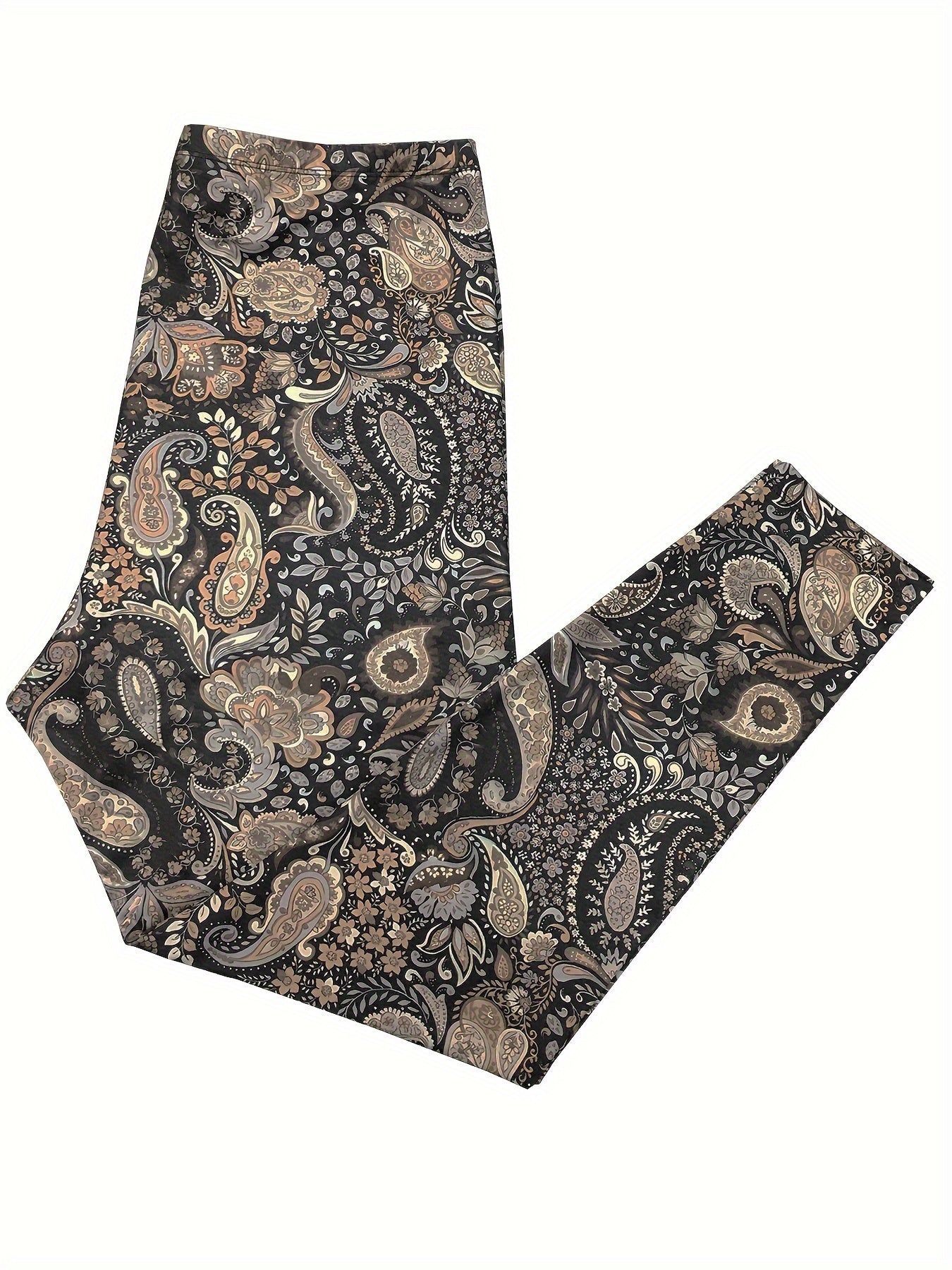 Paisley Print Tummy Control Yoga Leggings