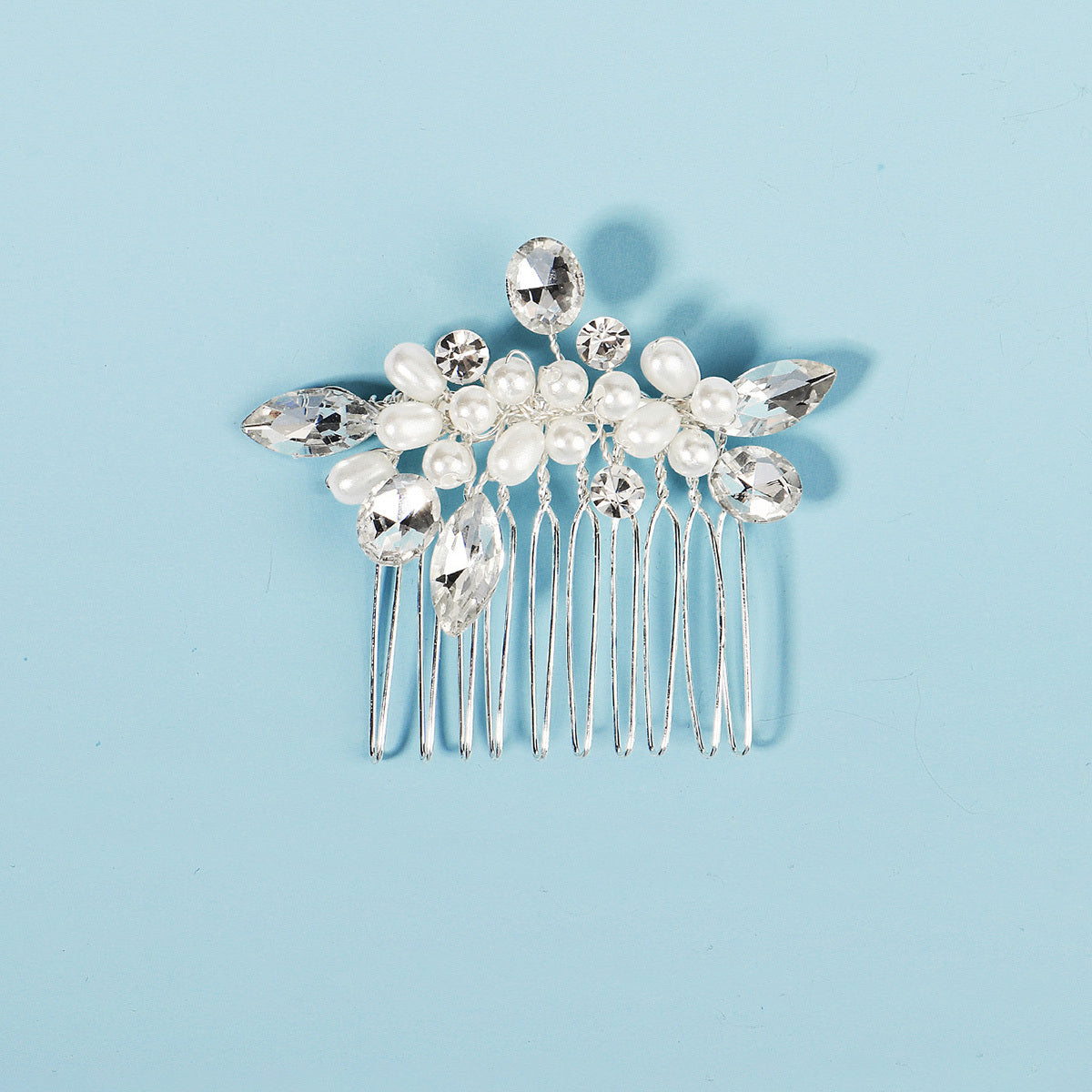 Bridal Rhinestone Faux Pearl Hair Comb Wedding Hair Accessories