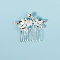 Bridal Rhinestone Faux Pearl Hair Comb Wedding Hair Accessories