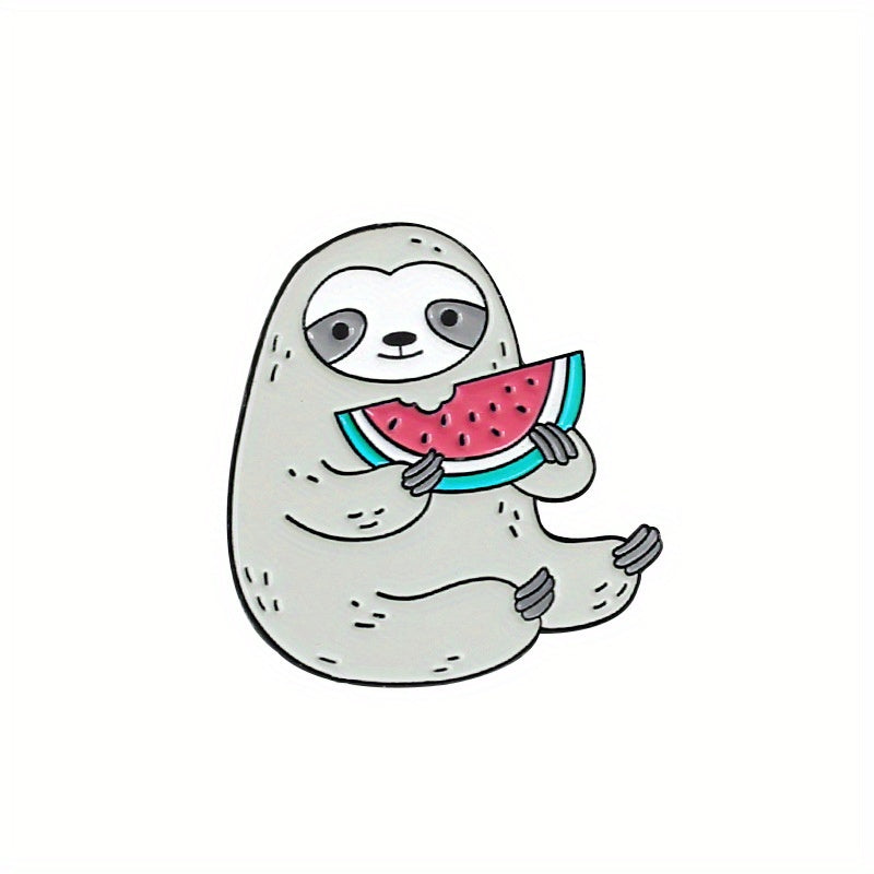 Sloth Enamel Lapel Pin Animal Badge for Clothes and Bags