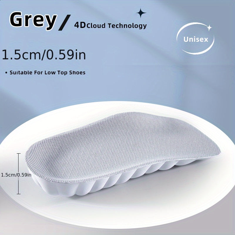 1 Pair Invisible Height Increase Insoles Soft Arch Support Breathable Insoles