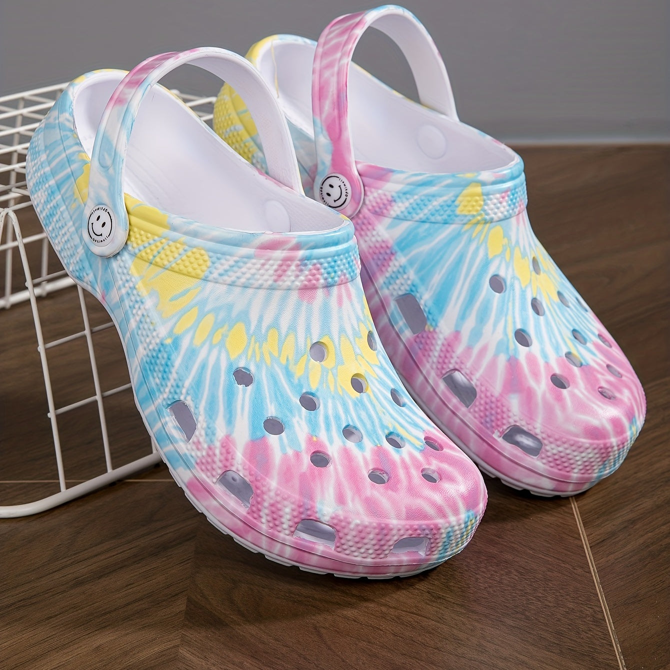 Women's Tie Dye Chunky Clogs Platform Shoes