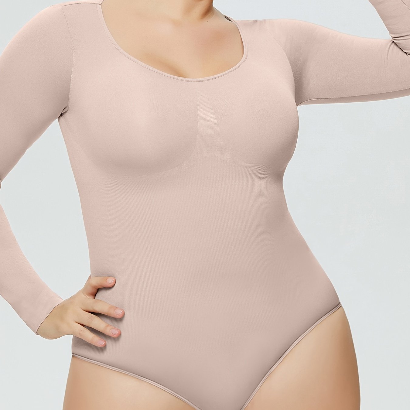 Sexy Scoop Neck Long Sleeve Bodysuit