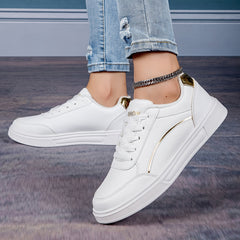 Solid Casual Sneakers Lace Up Platform Low Shoes