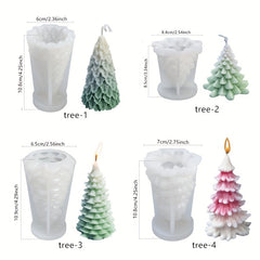 3D Christmas Tree Candle Mold Silicone Resin Xmas Candle Mold