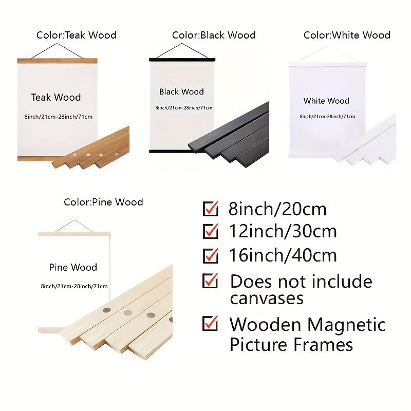 1pc Wooden Magnetic Picture Frame Home Decor