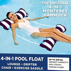 4 in 1 Hammock Pool Float & Water Hammock Thick Inflatable Floats for Adults