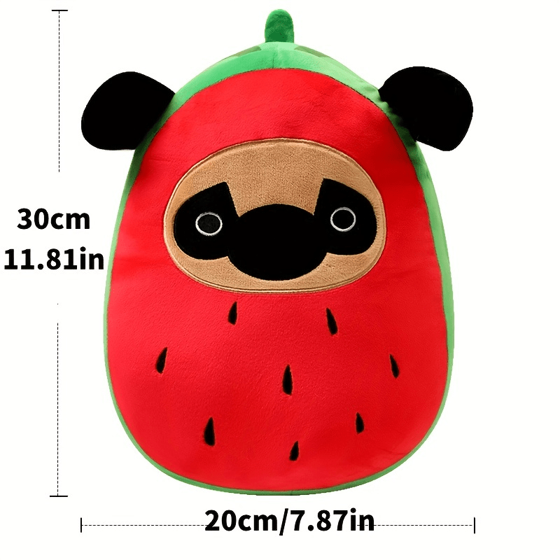 Prince Watermelon Pug Plush Pillow Soft & Squishy Dog Stuffed Animal