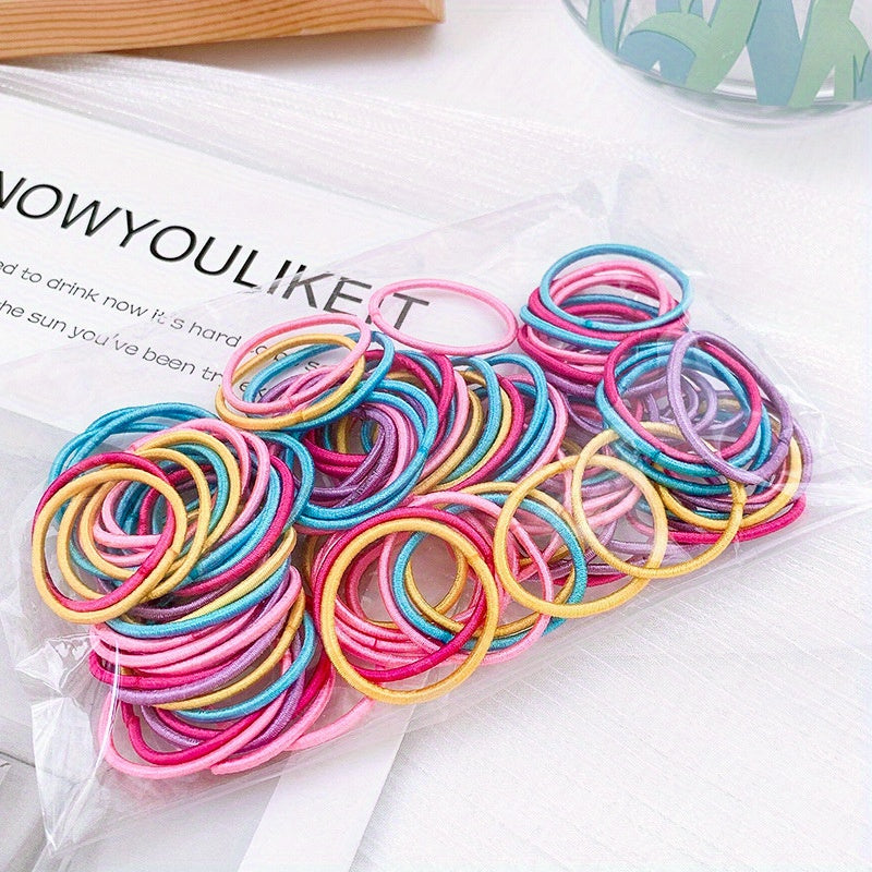 100pcs Baby Girls Hair Tie Ponytail Holders Hair Accessories