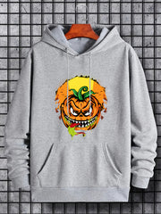 Men's Pumpkin Graphic Hoodie Active Drawstring Hooded Sweatshirt