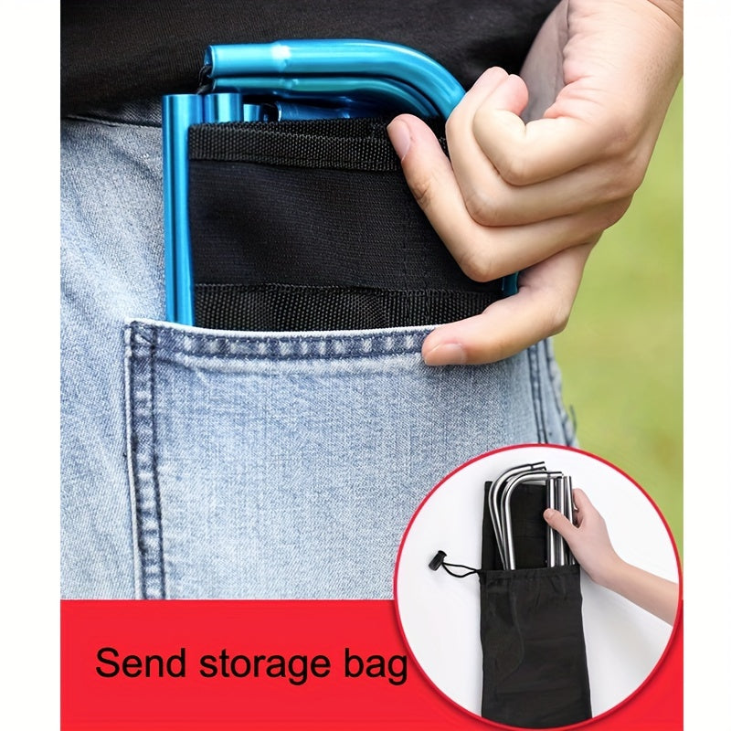 Portable Folding Outdoor Stool Aluminum Fishing Stool Traveling Camping