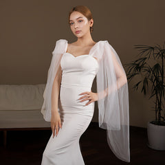 Romantic Mesh Bow Shoulder Accessories for Women