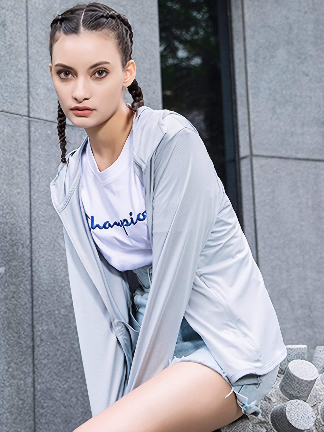 Women's UV Protection Hooded Jacket for Running Hiking