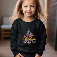 Cartoon Christmas Tree Pattern Sweatshirt for Girls