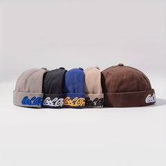 Retro Sailor Hat Embroidered Hip hop Melon Skin Hat