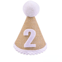 Adorable Burlap Number Hat for Special Birthdays