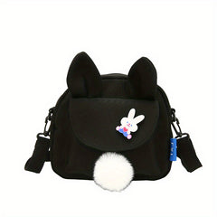 Rabbit Ears Canvas Crossbody Bag Coin Purse