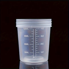 Plastic Measuring Cup With Lid 120ml Clear Scale Bait Box