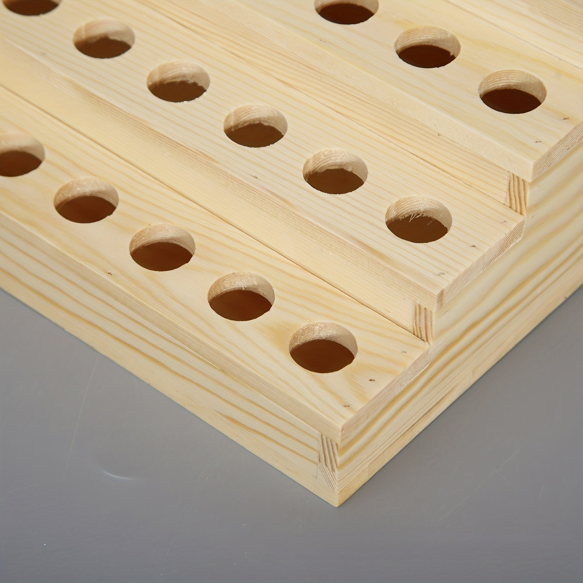 Wood Paint Holder Paint Storage And Display Box Holds 32 Paint Bottle