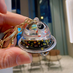 Quicksand Astronaut Keychain Cartoon Acrylic Spaceman Pendant