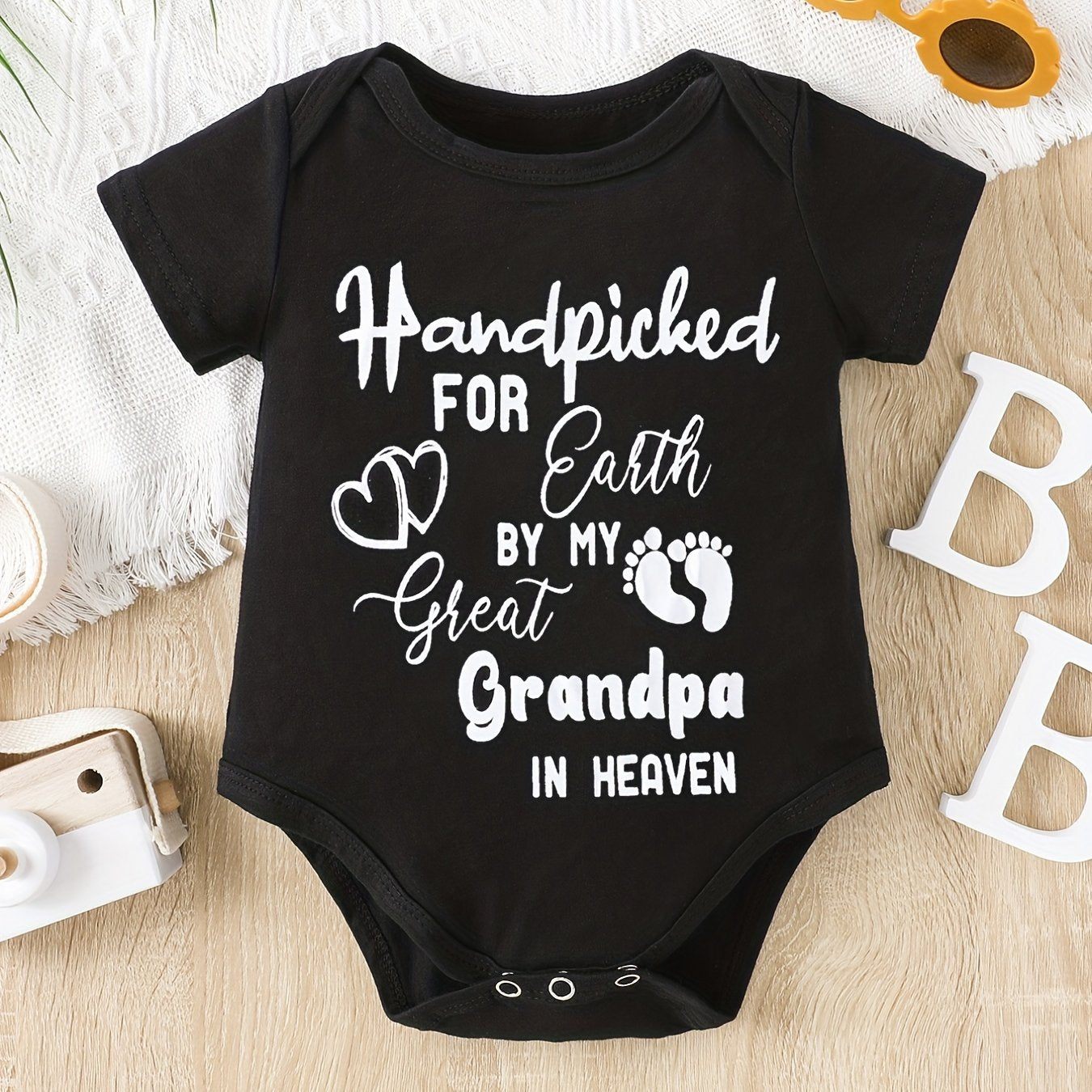 Baby Hand Picked For Earth By Great Grandpa In Heaven Onesie