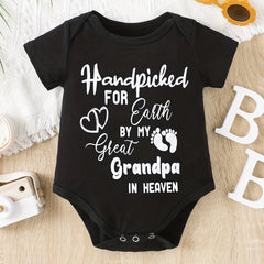 Baby Hand Picked For Earth By Great Grandpa In Heaven Onesie