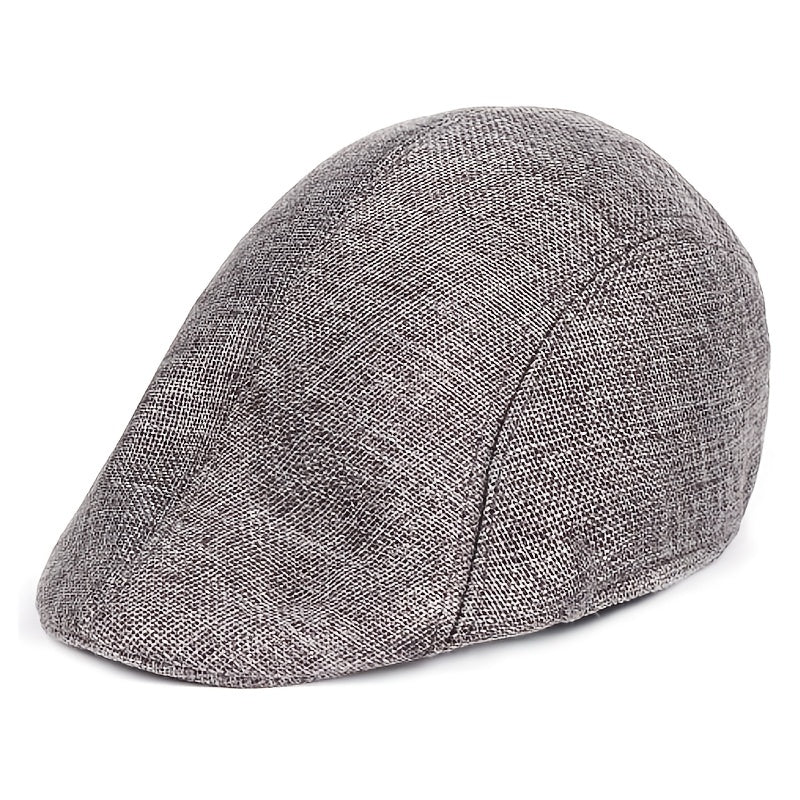 Unisex Linen Beret Hat Comfortable Breathable Peaked Cap